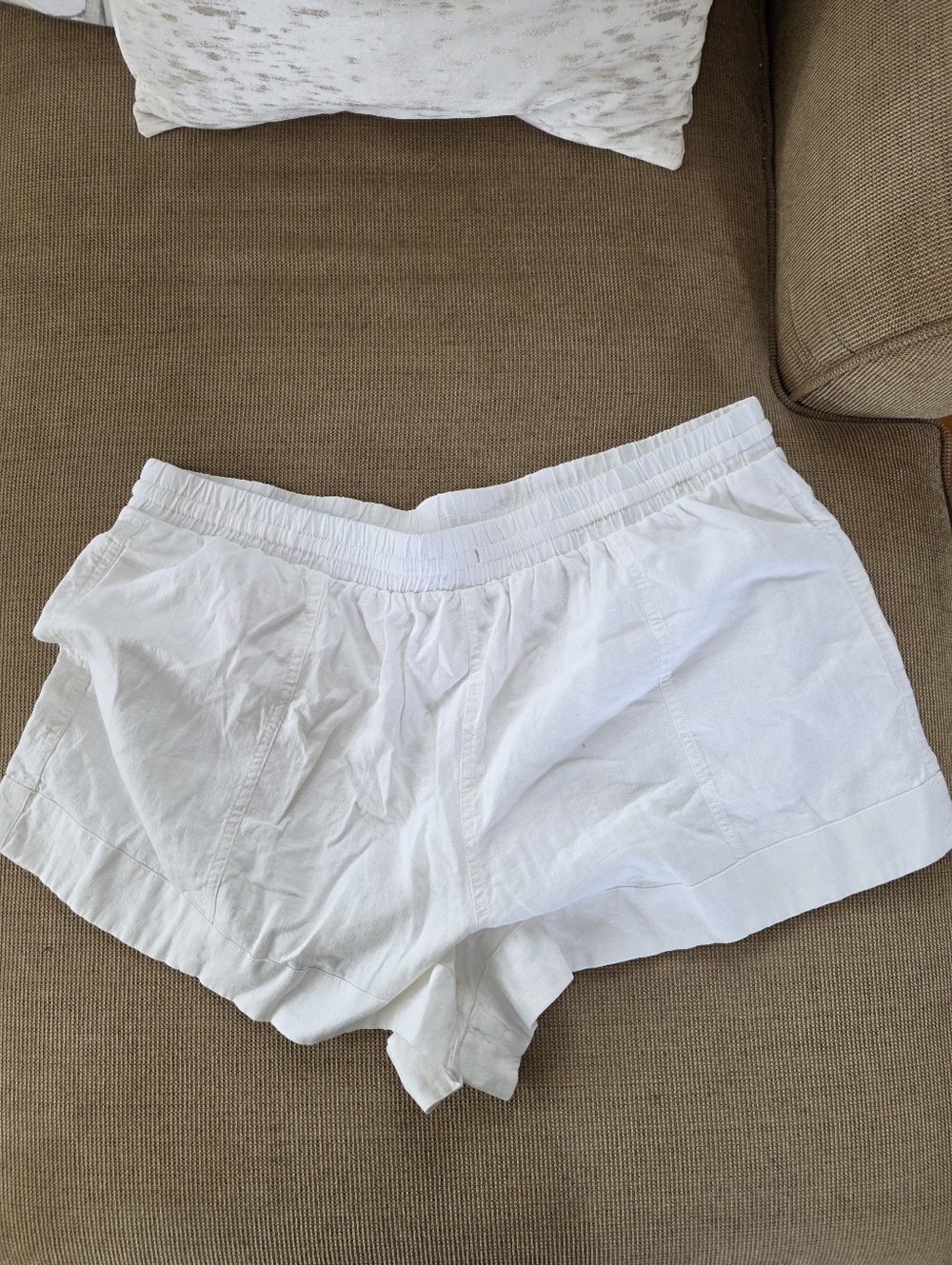 Universal Thread White High-Waist Pull On Plus Size Shorts XXL